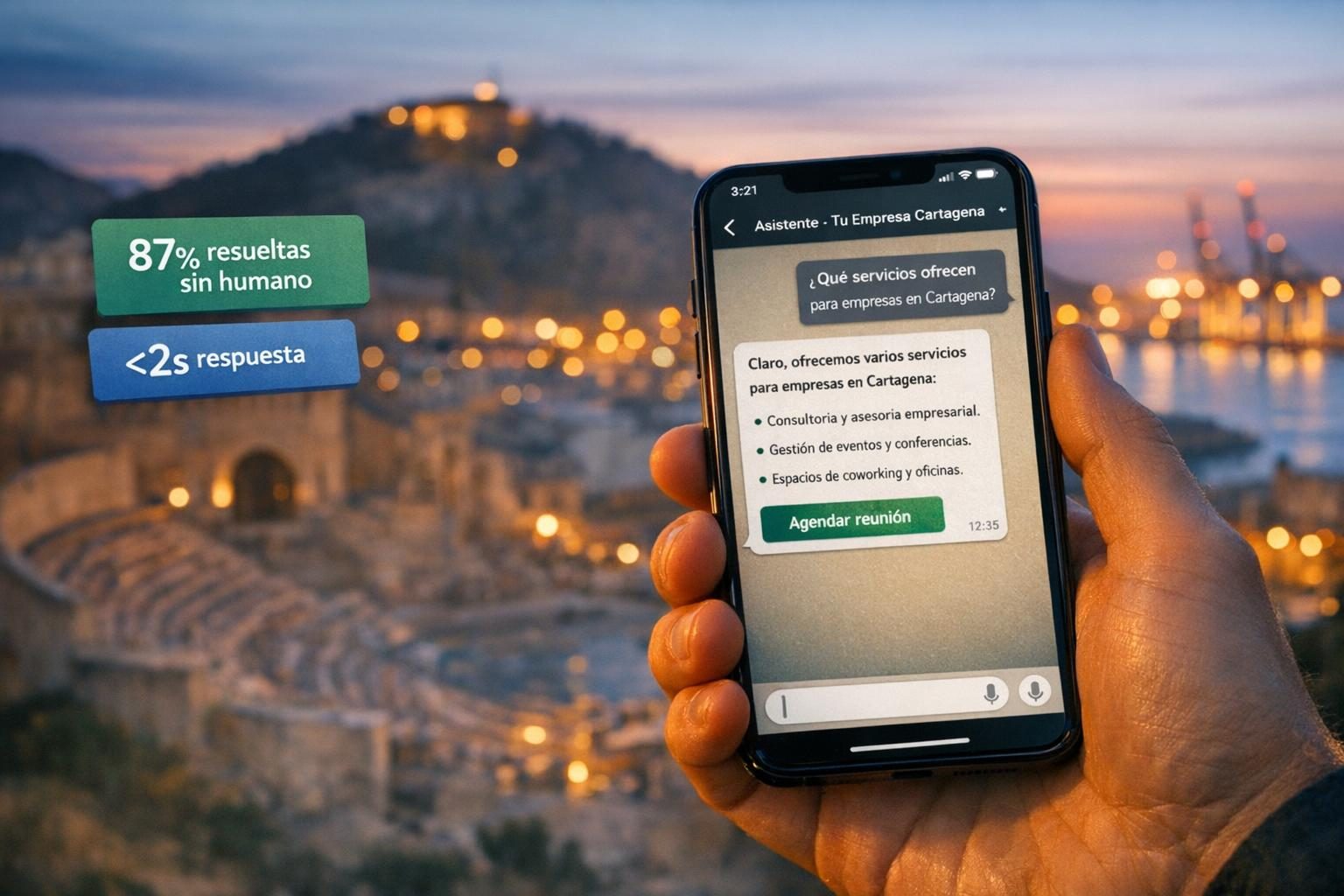 Chatbots IA en Cartagena — Chatbots con IA para Empresas en Cartagena — Atención 24/7